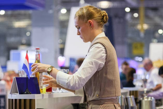 SHANGHAI, CHINA - SEPTEMBER 23: A competitor takes part in the restaurant service competition during WorldSkills Shanghai 2026 on September 23, 2026 in Shanghai, China. The 48th World Skills Competition officially opened in Shanghai.  Copyright: xVCGx 111669072180