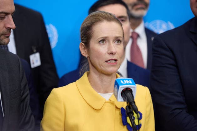 September 23, 2026, New York, New York, USA: Kaja Kallas, High Representative of the European Union for Foreign Affairs and Security Policy, speaks to the press during a joint press encounter on Ukraine at United Nations headquarters in New York City. New York USA - ZUMAs237 20260923_aap_s237_010 Copyright: xMarkxJ.xSullivanx