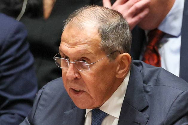 USA, NEW YORK CITY - SEPTEMBER 23, 2026: Russian Foreign Minister Sergei Lavrov attends the UN Security Council meeting on Ukraine during the 2026 High-level Week at the 81st session of the UN General Assembly. Alexander Shcherbak TASS  98197244