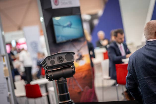 A look inside the exhibition halls and at the exhibition grounds of the Euro Defense Expo 2026 defense trade show in Essen, Germany; Essen, North Rhine-Westphalia, Germany; exhibition grounds
