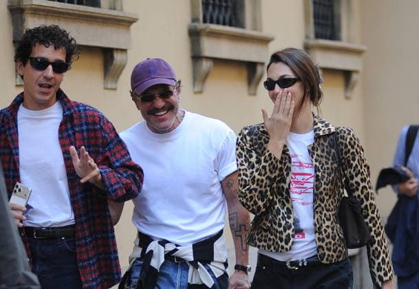 RECORD DATE NOT STATED IPA88876745 - Milan—photo by Mimmo Carriero—Supermodel Vittoria Ceretti, Leonardo DiCaprio’s girlfriend, strolls through the streets of downtown with two friends  Copyright: xx xx IPA88876745