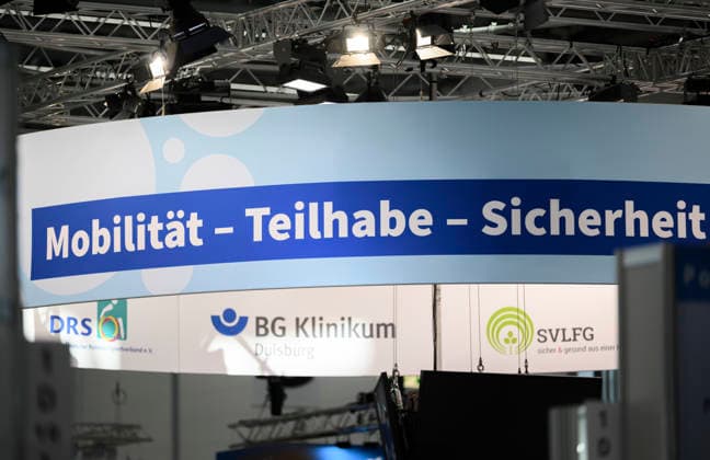 Feature, Mobility, Inclusion, Safety, Booth at the trade show, BG Klinikum REHACARE Trade Fair for Rehabilitation and Care, September 23–26, 2026, in Düsseldorf, Germany, Trade Show