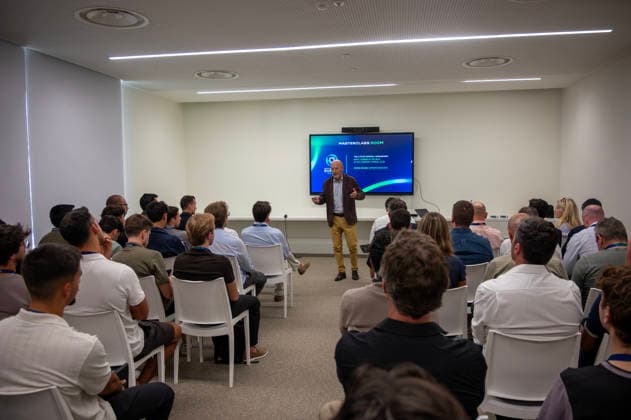 September 18, 2026, Lisbon, Lisbon, Portugal: Sports executive Peter Moore speaking during a masterclass at the Portugal Football Summit at the Cidade do Futebol in Oeiras. Lisbon Portugal - ZUMAr238 20260918_zip_r238_049 Copyright: xRicardoxRochax
