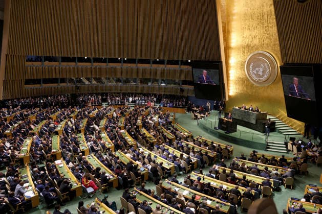 US President Donald Trump Addresses UN in New York, USA. US President Donald Trump addresses the 81st United Nations General Assembly at the United Nations Headquarters in New York, USA, on September 22, 2026. Light Studio Agency Dritan Haxhia New York New York USA Copyright: xLightxStudioxAgencyx xDritanxHaxhiax