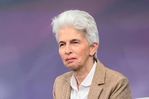 Pictured, from left: Marie Agnes Strack Zimmermann (FDP), Chair of the EU Defense Committee, GER, Berlin, studio, appearing on *Maischberger*, a political talk show, TV program, with host Sandra Maischberger, Das Erste, from Adlershof, Studio 20, September 23, 2026, Copyright: HMBxMedia UwexKoch
