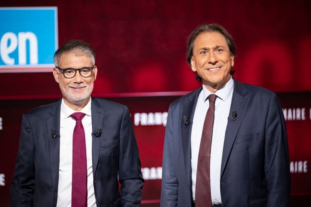 First Debate of the French Socialist Party Primary - Paris EB Olivier Faure and Jerome Guedj during the First Debate of the French Socialist Party Primary at TF1 in Paris on November, 2026. Photo by Eliot Blondet ABACAPRESS.COM Paris France France  Copyright: xBlondetxEliot ABACAx