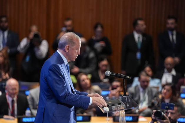 Turkish President Erdogan attends UN Secretary-General s climate event in New York NEW YORK, UNITED STATES - SEPTEMBER 23: Turkish President Recep Tayyip Erdogan attends the UN Secretary-General s climate event at the United Nations headquarters in New York, United States, on September 23, 2026. Mehmet Eser Anadolu New York United States. Editorial use only. Please get in touch for any other usage.  Copyright: x2026xAnadoluxMehmetxEserx