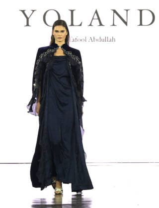 IPA88882196 - Milan, Italy ORIENTAL FASHION SHOW SS27 MFW Fashion Show and Backstage Spring Summer 2027 In the photo: YOLAND by Tafool Abdullah fashion show  Copyright: xNickxZonnaxxcopyrightx x xNickxZonnax IPA88882196