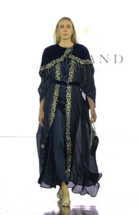 IPA88882198 - Milan, Italy ORIENTAL FASHION SHOW SS27 MFW Fashion Show and Backstage Spring Summer 2027 In the photo: YOLAND by Tafool Abdullah fashion show  Copyright: xNickxZonnaxxcopyrightx x xNickxZonnax IPA88882198
