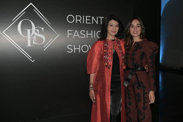 IPA88882179 - Milan, Italy ORIENTAL FASHION SHOW SS27 MFW Fashion Show and Backstage Spring Summer 2027 In the photo: designers from RENA Madrid, Casablanca, and GOWHER GOUVERNET at the fashion show  Copyright: xNickxZonnaxxcopyrightx x xNickxZonnax IPA88882179