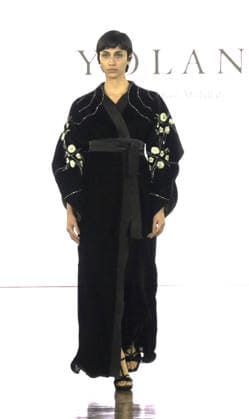 IPA88882209 - Milan, Italy ORIENTAL FASHION SHOW SS27 MFW Fashion Show and Backstage Spring Summer 2027 In the photo: YOLAND by Tafool Abdullah fashion show  Copyright: xNickxZonnaxxcopyrightx x xNickxZonnax IPA88882209