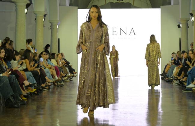 IPA88882243 - Milan, Italy ORIENTAL FASHION SHOW SS27 MFW Fashion Show and Backstage Spring Summer 2027 In the photo: RENA Madrid. Casablanca fashion show  Copyright: xNickxZonnaxxcopyrightx x xNickxZonnax IPA88882243