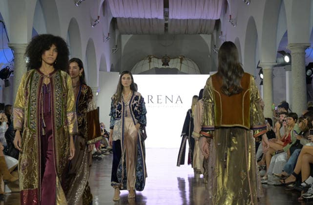IPA88882256 - Milan, Italy ORIENTAL FASHION SHOW SS27 MFW Fashion Show and Backstage Spring Summer 2027 In the photo: RENA Madrid. Casablanca fashion show  Copyright: xNickxZonnaxxcopyrightx x xNickxZonnax IPA88882256