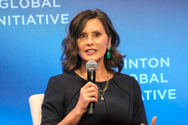 NEW YORK, NY- SEPTEMBER 23: Michigan Governor Gretchen Whitmer on stage at the Clinton Global Initiative 2026 Annual Meeting at The New York Hilton Midtown in New York City on September 23, 2026. Copyright: xKatiexGodowskix