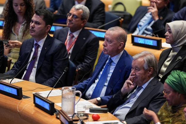 Turkish President Erdogan attends UN Secretary-General s climate event in New York NEW YORK, UNITED STATES - SEPTEMBER 23: Turkish President Recep Tayyip Erdogan attends the UN Secretary-General s climate event at the United Nations headquarters in New York, United States, on September 23, 2026. Mehmet Eser Anadolu New York United States. Editorial use only. Please get in touch for any other usage.  Copyright: x2026xAnadoluxMehmetxEserx