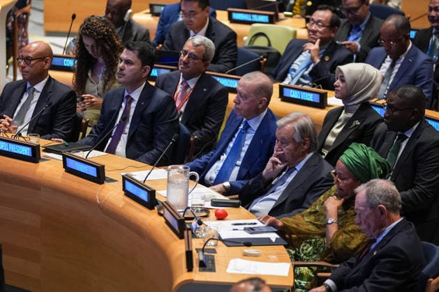 Turkish President Erdogan attends UN Secretary-General s climate event in New York NEW YORK, UNITED STATES - SEPTEMBER 23: Turkish President Recep Tayyip Erdogan attends the UN Secretary-General s climate event at the United Nations headquarters in New York, United States, on September 23, 2026. Mehmet Eser Anadolu New York United States. Editorial use only. Please get in touch for any other usage.  Copyright: x2026xAnadoluxMehmetxEserx