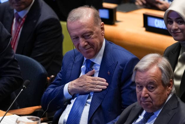 Turkish President Erdogan attends UN Secretary-General s climate event in New York NEW YORK, UNITED STATES - SEPTEMBER 23: Turkish President Recep Tayyip Erdogan attends the UN Secretary-General s climate event at the United Nations headquarters in New York, United States, on September 23, 2026. Mehmet Eser Anadolu New York United States. Editorial use only. Please get in touch for any other usage.  Copyright: x2026xAnadoluxMehmetxEserx