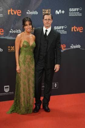 Brad Pitt and Ines de Ramon at photocall for film Heart of the Beast during the 74nd San Sebastian Film Festival in San Sebastian, Spain, on Wednesday, 23 September, 2026. Cordon Press 