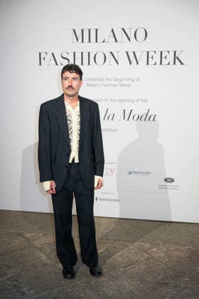 IPA88882245 - Milan, Milan Women™s Fashion Week Spring Summer 2027 - Women™s Fashion, Spring Summer 2027 - Gala Dinner hosted by the National Chamber of Italian Fashion - Arrivals Pictured: Marco Rambaldi  Copyright: xRiccardoxGIordanox xRiccardoxGiordano IPAx IPA88882245