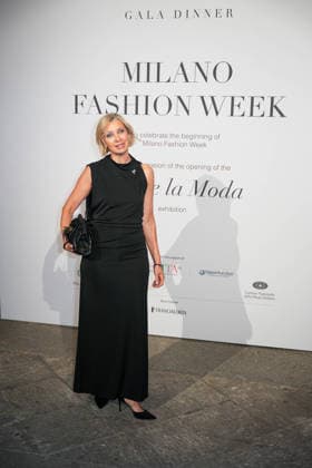 IPA88882259 - Milan, Milan Women™s Fashion Week Spring Summer 2027 - Women™s Fashion, Spring Summer 2027 - Gala Dinner hosted by the National Chamber of Italian Fashion - Arrivals In the photo: Guest  Copyright: xRiccardoxGIordanox xRiccardoxGiordano IPAx IPA88882259