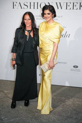 IPA88882340 - Milan, Milan Women™s Fashion Week Spring Summer 2027 - Women™s Fashion, Spring Summer 2027 - Gala Dinner hosted by the National Chamber of Italian Fashion - Arrivals In the photo: Guest  Copyright: xRiccardoxGIordanox xRiccardoxGiordano IPAx IPA88882340