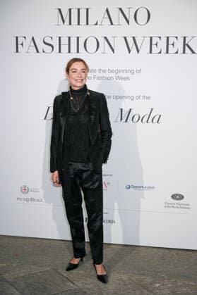 IPA88882355 - Milan, Milan Women™s Fashion Week Spring Summer 2027 - Women™s Fashion, Spring Summer 2027 - Gala Dinner hosted by the National Chamber of Italian Fashion - Arrivals Pictured: Stefania Rocca  Copyright: xRiccardoxGIordanox xRiccardoxGiordano IPAx IPA88882355