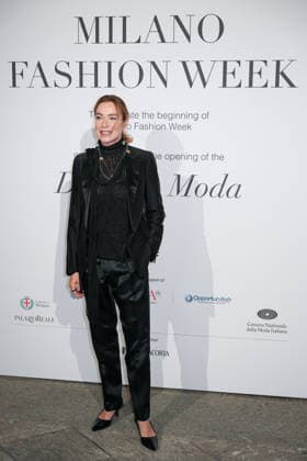 IPA88882361 - Milan, Milan Women™s Fashion Week Spring Summer 2027 - Women™s Fashion, Spring Summer 2027 - Gala Dinner hosted by the National Chamber of Italian Fashion - Arrivals Pictured: Stefania Rocca  Copyright: xRiccardoxGIordanox xRiccardoxGiordano IPAx IPA88882361