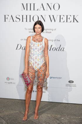 IPA88882393 - Milan, Milan Women™s Fashion Week Spring Summer 2027 - Women™s Fashion, Spring Summer 2027 - Gala Dinner hosted by the National Chamber of Italian Fashion - Arrivals Pictured: Bianca Balti  Copyright: xRiccardoxGIordanox xRiccardoxGiordano IPAx IPA88882393