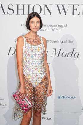 IPA88882431 - Milan, Milan Women™s Fashion Week Spring Summer 2027 - Women™s Fashion, Spring Summer 2027 - Gala Dinner hosted by the National Chamber of Italian Fashion - Arrivals Pictured: Bianca Balti  Copyright: xRiccardoxGIordanox xRiccardoxGiordano IPAx IPA88882431