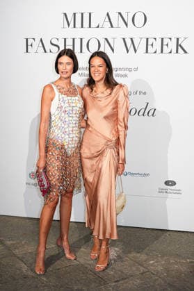 IPA88882498 - Milan, Milan Women™s Fashion Week Spring Summer 2027 - Women™s Fashion, Spring Summer 2027 - Gala Dinner hosted by the National Chamber of Italian Fashion - Arrivals In the photo: Guest  Copyright: xRiccardoxGIordanox xRiccardoxGiordano IPAx IPA88882498