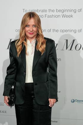IPA88882636 - Milan, Milan Women™s Fashion Week Spring Summer 2027 - Women™s Fashion, Spring Summer 2027 - Gala Dinner hosted by the National Chamber of Italian Fashion - Arrivals Pictured: Giorgia Meloni  Copyright: xRiccardoxGIordanox xRiccardoxGiordano IPAx IPA88882636