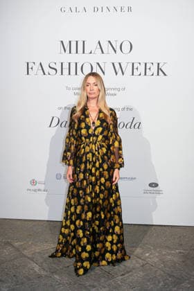 IPA88882648 - Milan, Milan Women™s Fashion Week Spring Summer 2027 - Women™s Fashion, Spring Summer 2027 - Gala Dinner hosted by the National Chamber of Italian Fashion - Arrivals In the photo: Guest  Copyright: xRiccardoxGIordanox xRiccardoxGiordano IPAx IPA88882648