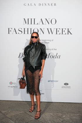 IPA88882656 - Milan, Milan Women™s Fashion Week Spring Summer 2027 - Women™s Fashion, Spring Summer 2027 - Gala Dinner hosted by the National Chamber of Italian Fashion - Arrivals Pictured: Candela Pelizza  Copyright: xRiccardoxGIordanox xRiccardoxGiordano IPAx IPA88882656