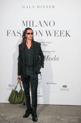 IPA88882660 - Milan, Milan Women™s Fashion Week Spring Summer 2027 - Women™s Fashion, Spring Summer 2027 - Gala Dinner hosted by the National Chamber of Italian Fashion - Arrivals Pictured: Ghali  Copyright: xRiccardoxGIordanox xRiccardoxGiordano IPAx IPA88882660