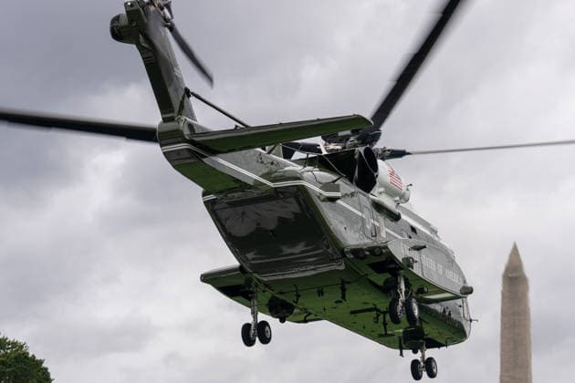 September 23, 2026, Washington, District of Columbia, United States: President Donald Trump and First Lady Melania Trump head to Joint Base Andrews on Marine One to welcome Chinese President Xi for a bilateral summit on September 23, 2026. Washington United States  - ZUMAl312 20260923_znp_l312_018 Copyright: xAndrewxLeydenx