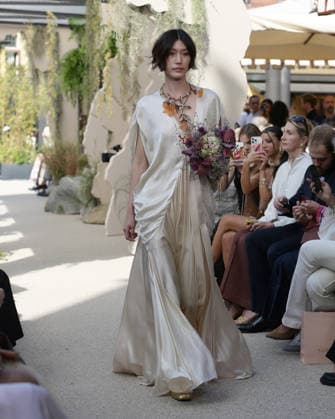 September 23, 2026, Milan, Lombardy, Italy: Models present the SARAWONG Spring Summer 2027 collection during Milan Fashion Week in Milan Italy on September 23 2026. The new collection was unveiled at 10 Corso Como during the official Milan Fashion Week Spring Summer 2027 calendar. Milan Italy  - ZUMAp285 20260923_zep_p285_009 Copyright: xGennaroxPiscopox