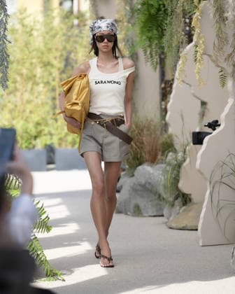 September 23, 2026, Milan, Lombardy, Italy: Models present the SARAWONG Spring Summer 2027 collection during Milan Fashion Week in Milan Italy on September 23 2026. The new collection was unveiled at 10 Corso Como during the official Milan Fashion Week Spring Summer 2027 calendar. Milan Italy  - ZUMAp285 20260923_zep_p285_044 Copyright: xGennaroxPiscopox