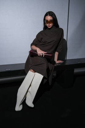 IPA88885950 - Milan, Milan Women™s Fashion Week Spring Summer 2027 - Women™s Fashion, Spring Summer 2027 - Maison Margela fashion show - front row Pictured: NaÃ¯ka  Copyright: xRiccardoxGIordanox xRiccardoxGiordano IPAx IPA88885950