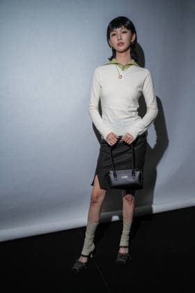 IPA88885987 - Milan, Milan Women™s Fashion Week Spring Summer 2027 - Women™s Fashion, Spring Summer 2027 - Maison Margela fashion show - front row Pictured: Paris Zhou  Copyright: xRiccardoxGIordanox xRiccardoxGiordano IPAx IPA88885987
