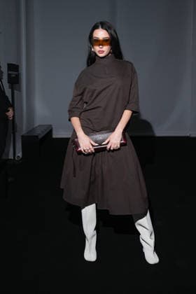 IPA88885953 - Milan, Milan Women™s Fashion Week Spring Summer 2027 - Women™s Fashion, Spring Summer 2027 - Maison Margiela fashion show - front row Pictured: NaÃ¯ka  Copyright: xRiccardoxGIordanox xRiccardoxGiordano IPAx IPA88885953