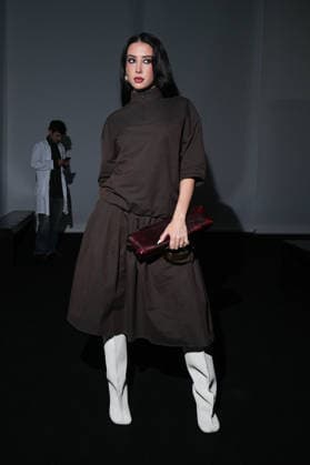 IPA88885954 - Milan, Milan Women™s Fashion Week Spring Summer 2027 - Women™s Fashion, Spring Summer 2027 - Maison Margela fashion show - front row Pictured: NaÃ¯ka  Copyright: xRiccardoxGIordanox xRiccardoxGiordano IPAx IPA88885954