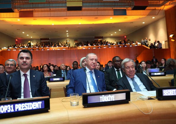 Turkish President Erdogan attends UN Secretary-General s climate event in New York NEW YORK, UNITED STATES - SEPTEMBER 23: (----EDITORIAL USE ONLY - MANDATORY CREDIT - TURKISH PRESIDENCY MURAT KULA HANDOUT - NO MARKETING NO ADVERTISING CAMPAIGNS - DISTRIBUTED AS A SERVICE TO CLIENTS----) Turkish President Recep Tayyip Erdogan attends the UN Secretary-General s climate event at the United Nations headquarters in New York, United States, on September 23, 2026. Turkish Presidency Murat Kula Handout Anadolu New York United States. Editorial use only. Please get in touch for any other usage.  Copyright: x2026xAnadoluxTurkishxPresidencyx xMuratxKulax xHandoutx