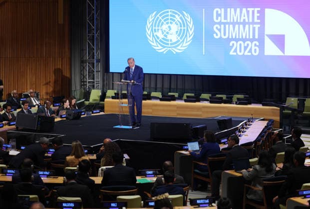 Turkish President Erdogan attends UN Secretary-General s climate event in New York NEW YORK, UNITED STATES - SEPTEMBER 23: (----EDITORIAL USE ONLY - MANDATORY CREDIT - TURKISH PRESIDENCY MURAT KULA HANDOUT - NO MARKETING NO ADVERTISING CAMPAIGNS - DISTRIBUTED AS A SERVICE TO CLIENTS----) Turkish President Recep Tayyip Erdogan makes a speech as he attends the UN Secretary-General s climate event at the United Nations headquarters in New York, United States, on September 23, 2026. Turkish Presidency Murat Kula Handout Anadolu New York United States. Editorial use only. Please get in touch for any other usage.  Copyright: x2026xAnadoluxTurkishxPresidencyx xMuratxKulax xHandoutx