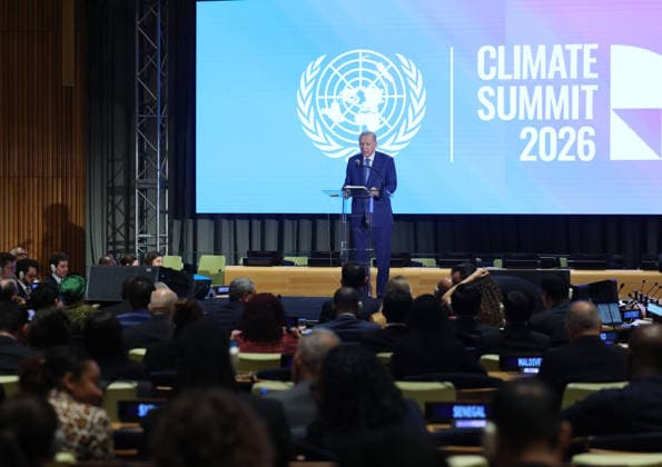Turkish President Erdogan attends UN Secretary-General s climate event in New York NEW YORK, UNITED STATES - SEPTEMBER 23: (----EDITORIAL USE ONLY - MANDATORY CREDIT - TURKISH PRESIDENCY MURAT KULA HANDOUT - NO MARKETING NO ADVERTISING CAMPAIGNS - DISTRIBUTED AS A SERVICE TO CLIENTS----) Turkish President Recep Tayyip Erdogan makes a speech as he attends the UN Secretary-General s climate event at the United Nations headquarters in New York, United States, on September 23, 2026. Turkish Presidency Murat Kula Handout Anadolu New York United States. Editorial use only. Please get in touch for any other usage.  Copyright: x2026xAnadoluxTurkishxPresidencyx xMuratxKulax xHandoutx