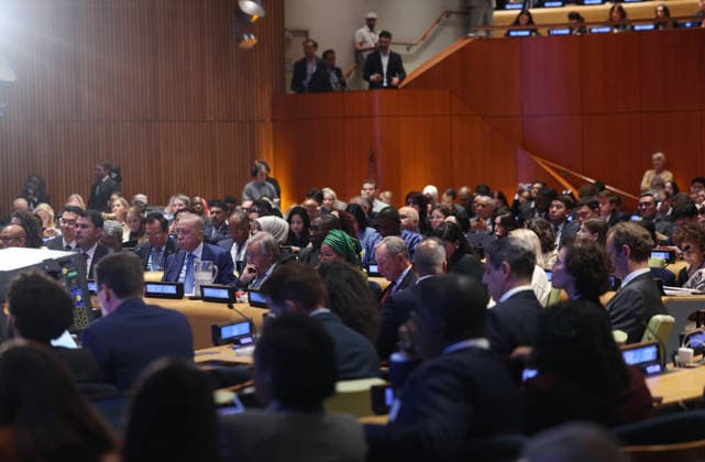 Turkish President Erdogan attends UN Secretary-General s climate event in New York NEW YORK, UNITED STATES - SEPTEMBER 23: (----EDITORIAL USE ONLY - MANDATORY CREDIT - TURKISH PRESIDENCY MURAT KULA HANDOUT - NO MARKETING NO ADVERTISING CAMPAIGNS - DISTRIBUTED AS A SERVICE TO CLIENTS----) Turkish President Recep Tayyip Erdogan attends the UN Secretary-General s climate event at the United Nations headquarters in New York, United States, on September 23, 2026. Turkish Presidency Murat Kula Handout Anadolu New York United States. Editorial use only. Please get in touch for any other usage.  Copyright: x2026xAnadoluxTurkishxPresidencyx xMuratxKulax xHandoutx
