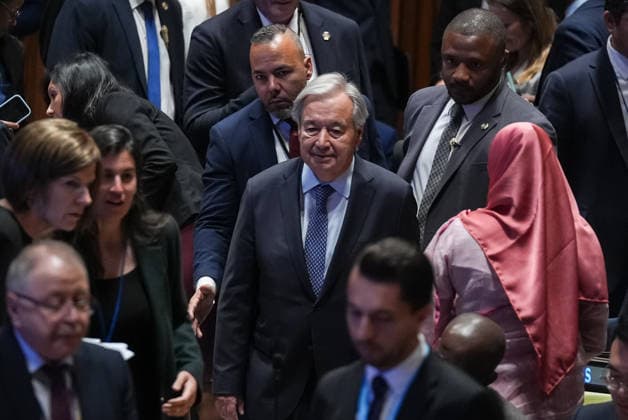 UN Climate Summit 2026 held at headquarters in New York NEW YORK, UNITED STATES - SEPTEMBER 23: UN Secretary-General António Guterres during the UN Secretary-General s climate event at the United Nations headquarters in New York, United States, on September 23, 2026. Mehmet Eser Anadolu New York United States. Editorial use only. Please get in touch for any other usage.  Copyright: x2026xAnadoluxMehmetxEserx