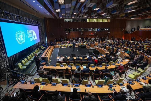 UN Climate Summit 2026 held at headquarters in New York NEW YORK, UNITED STATES - SEPTEMBER 23: UN Secretary-General António Guterres delivers a speech during the UN Secretary-General s climate event at the United Nations headquarters in New York, United States, on September 23, 2026. Mehmet Eser Anadolu New York United States. Editorial use only. Please get in touch for any other usage.  Copyright: x2026xAnadoluxMehmetxEserx
