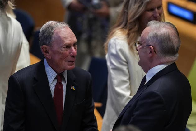 UN Climate Summit 2026 held at headquarters in New York NEW YORK, UNITED STATES - SEPTEMBER 23: UN Secretary-General s Special Envoy for Climate Ambition and Solutions Michael R. Bloomberg during the UN Secretary-General s climate event at the United Nations headquarters in New York, United States, on September 23, 2026. Mehmet Eser Anadolu New York United States. Editorial use only. Please get in touch for any other usage.  Copyright: x2026xAnadoluxMehmetxEserx