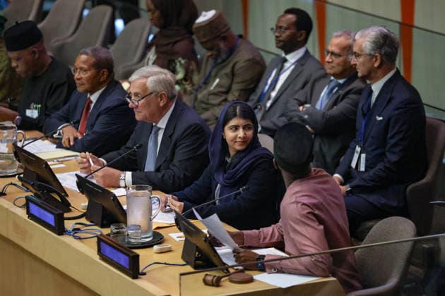 September 23, 2026, New York, New York, United States: Nobel Peace Prize laureate and education activist MALALA YOUSAFZAI participates in the Multiply Possibility High-Level Event: A New Era for Education Financing during UNGA81 at United Nations Headquarters. Co-hosted by Italy, Nigeria and the Global Partnership for Education, the event brought together leaders and partners to mobilise new commitments for global education financing. New York United States  - ZUMAo116 20260923_znp_o116_049 Copyright: xBiancaxOterox