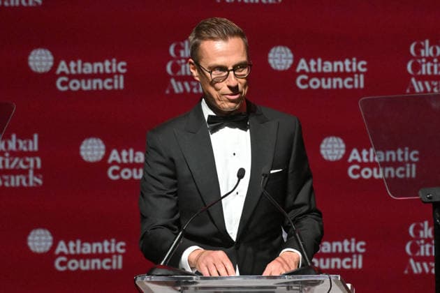 ANTHONY ALBANESE UNITED STATES VISIT, Finland™s President Alexander Stubb speaks after winning an award at the Atlantic Council Global Citizen Awards during the United Nations General Assembly in New York, Wednesday, September 23, 2026. ( NO ARCHIVING NEW YORK New York United States of America  Copyright: xMICKxTSIKASx 20260924193629532859